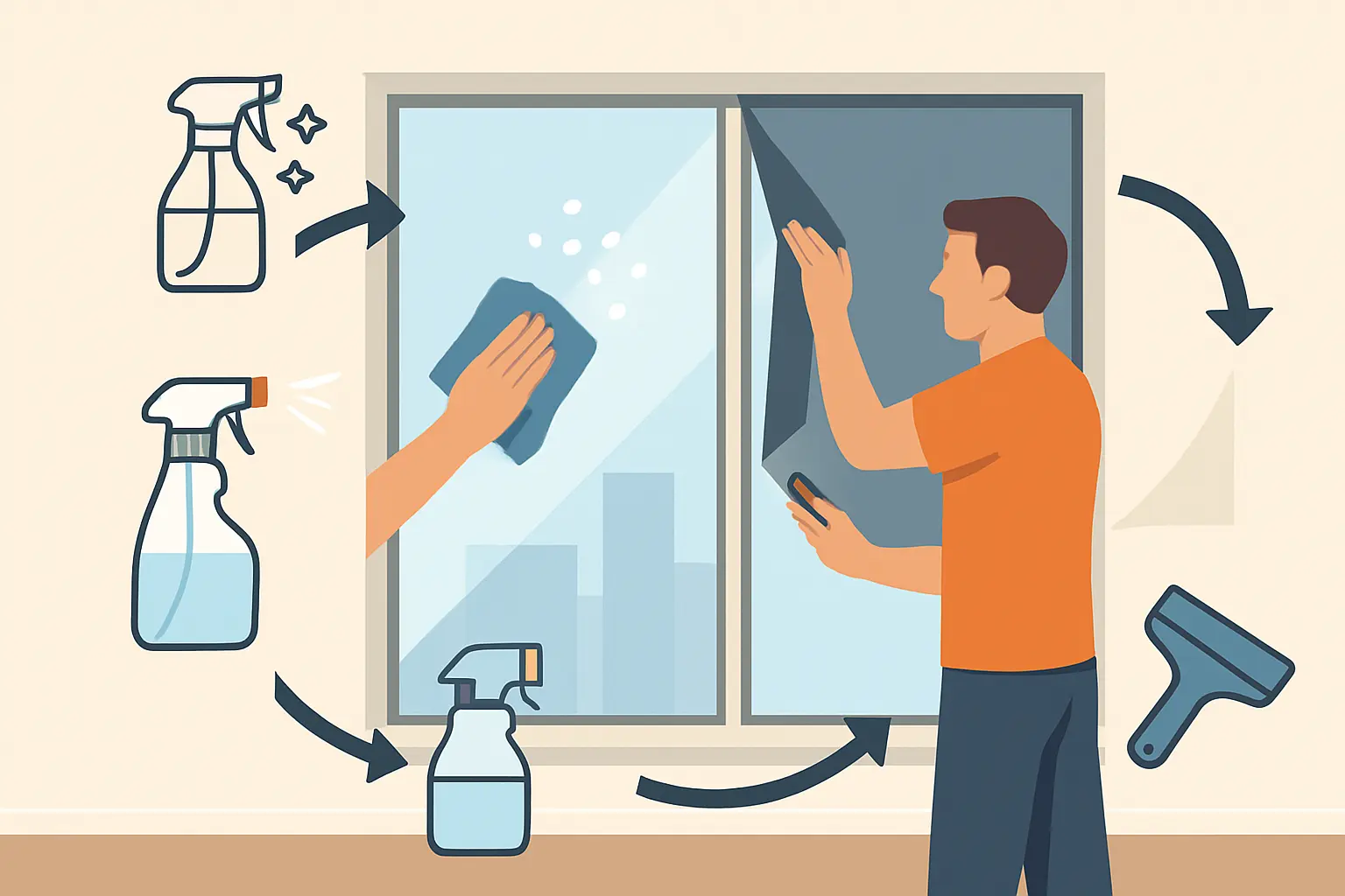 Fensterfolie haftet nicht – Bild 1