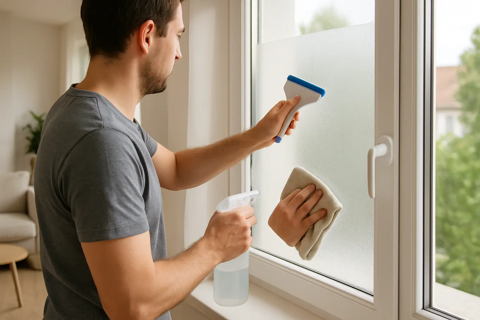 Fensterfolie ohne Montageset anbringen – Bild 1