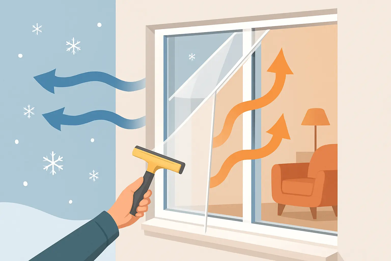 Fensterscheiben Kälteschutzfolie – Bild 1