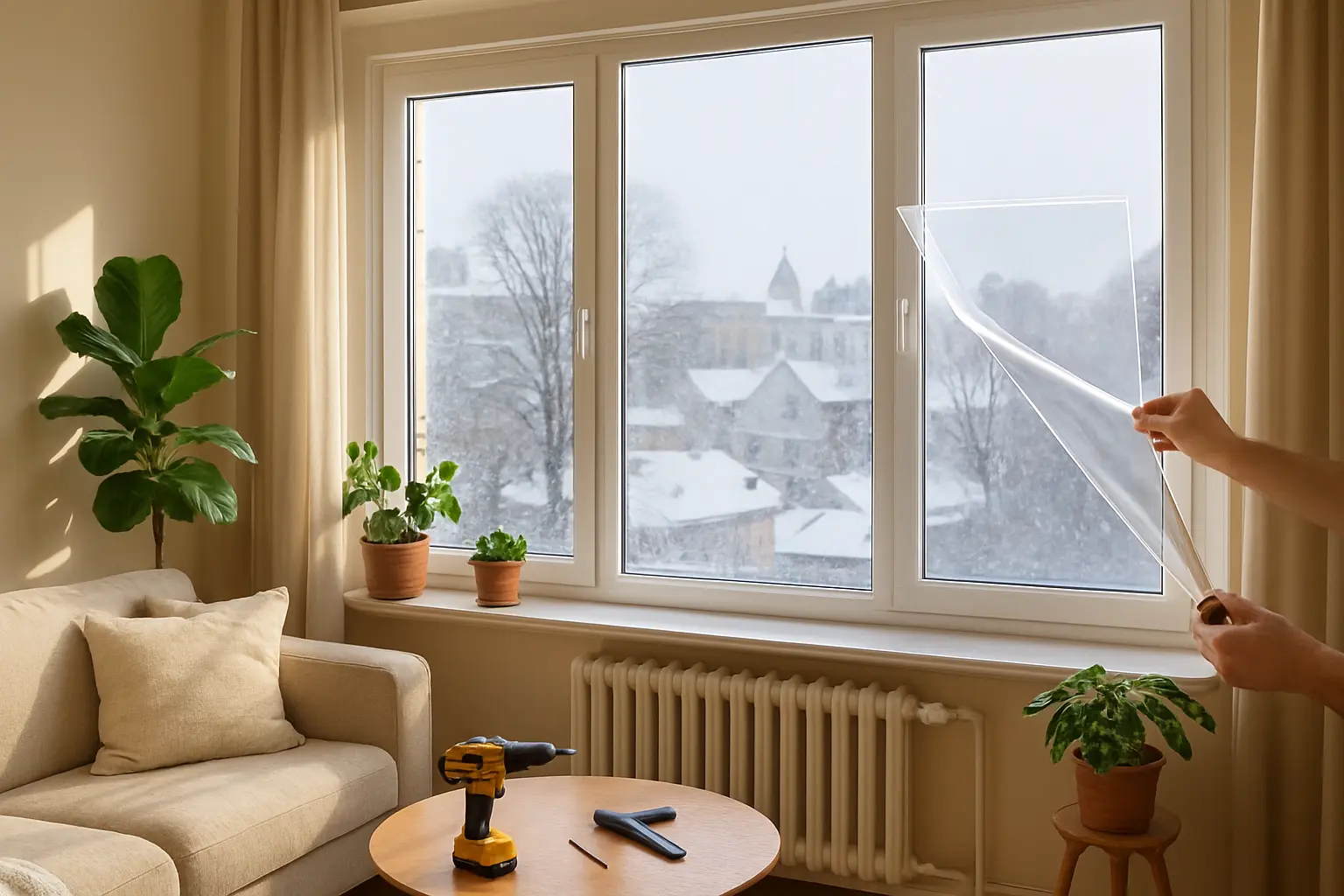 Fensterscheiben Kälteschutzfolie – Bild 2