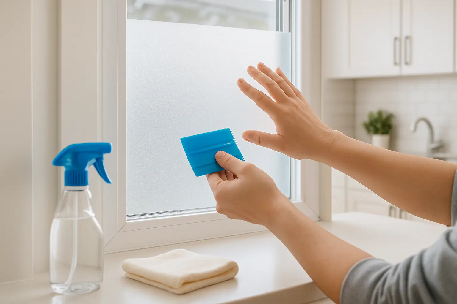 Küchenfenster Sichtschutz ohne Gardine – Bild 3