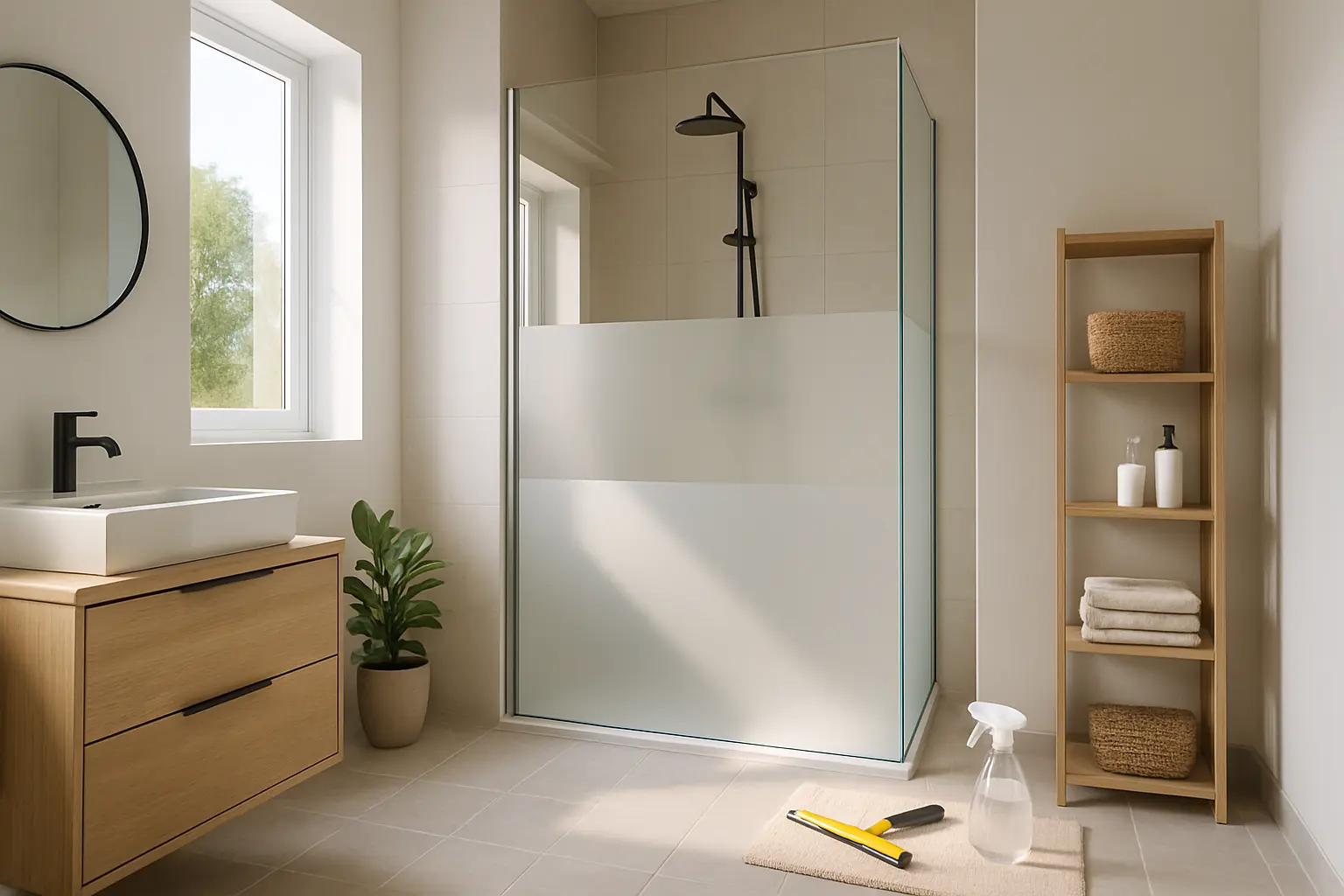 Sichtschutz Glasdusche Folie – Bild 2
