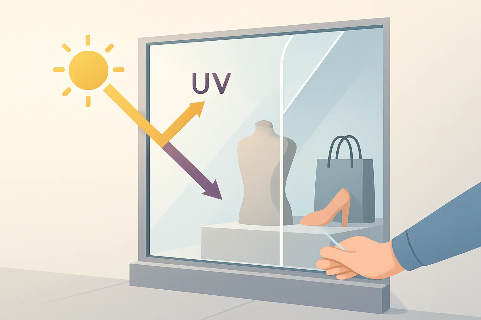 UV Schutz Schaufenster Ware ausbleichen – Bild 1