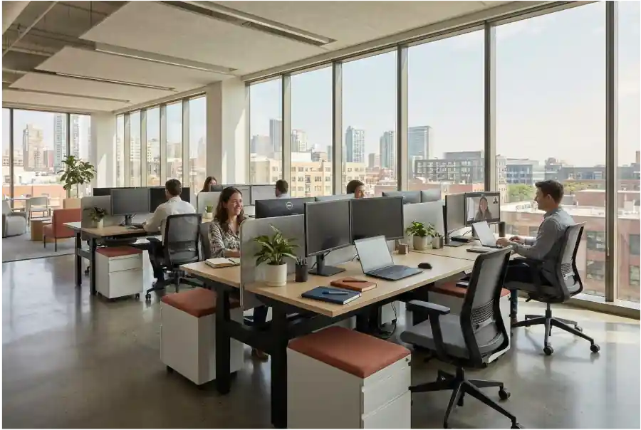 Sonnenschutzfolie im Büro