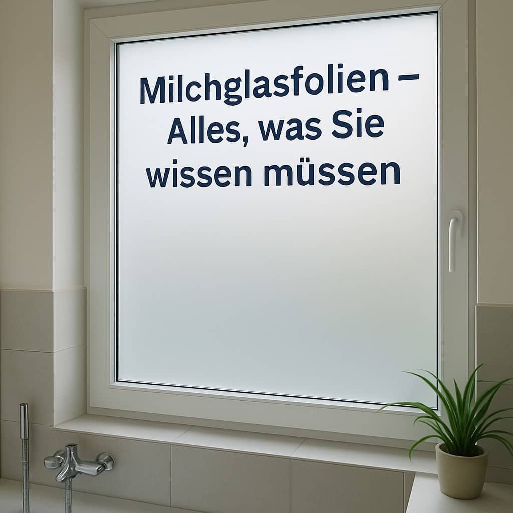 Milchglasfolien – Alles, was Sie wissen müssen