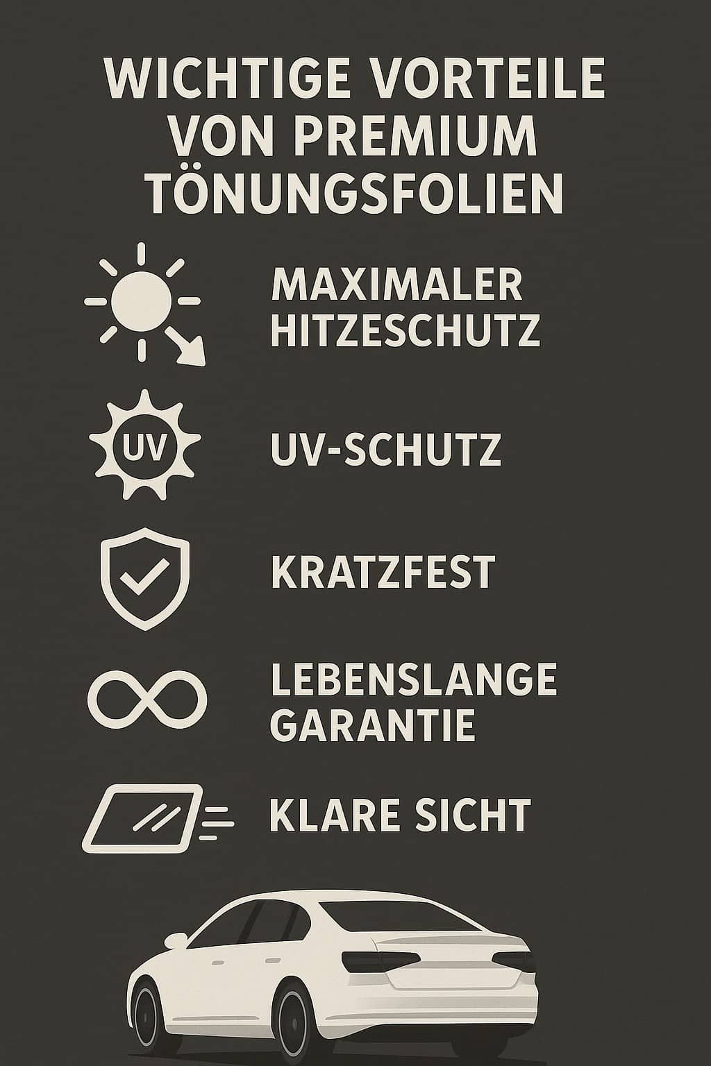 Wichtige Vorteile von Premium Tönungsfolien