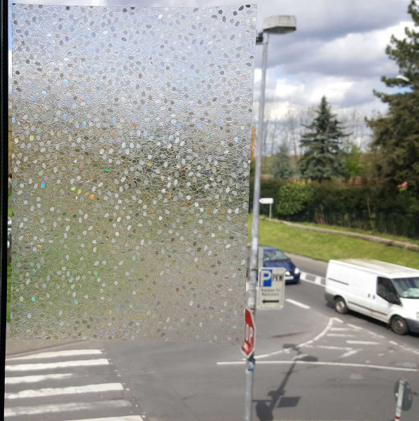 Embossed self-adhesive window films