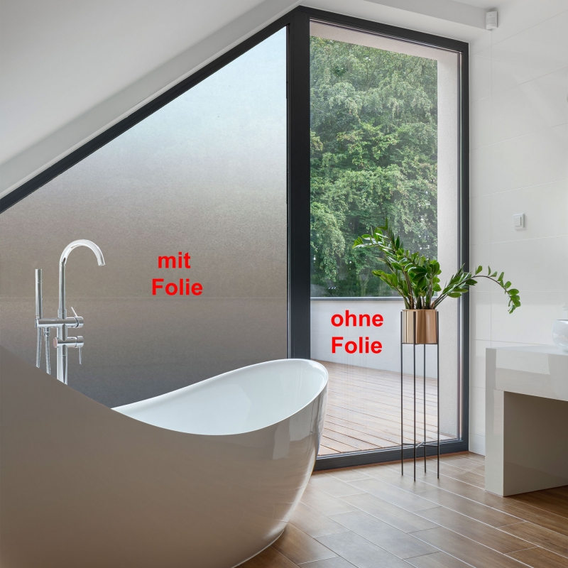 statisch Fenster 100 cm x 10 m casa.pro ® Sichtschutzfolie Milchglas Bambus 