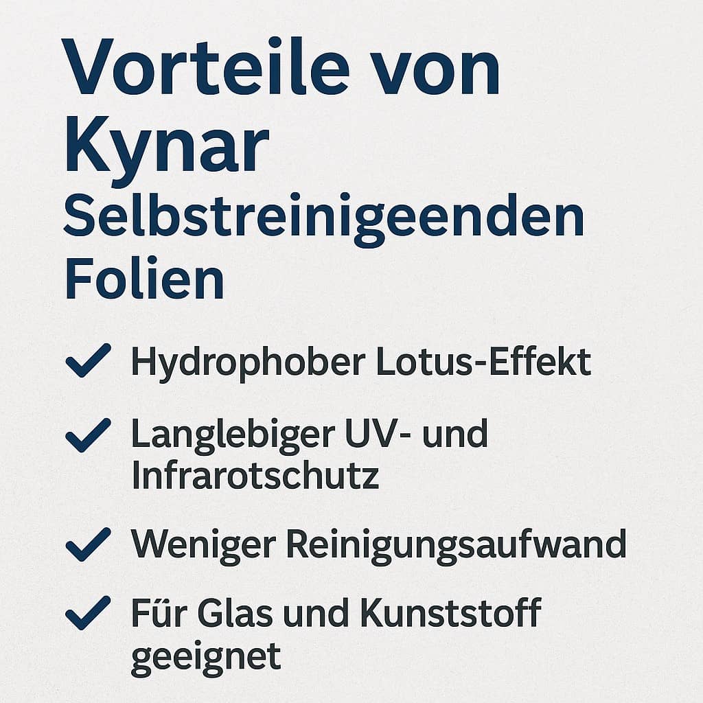 Vorteile Kynar Selbstreinigende Folie