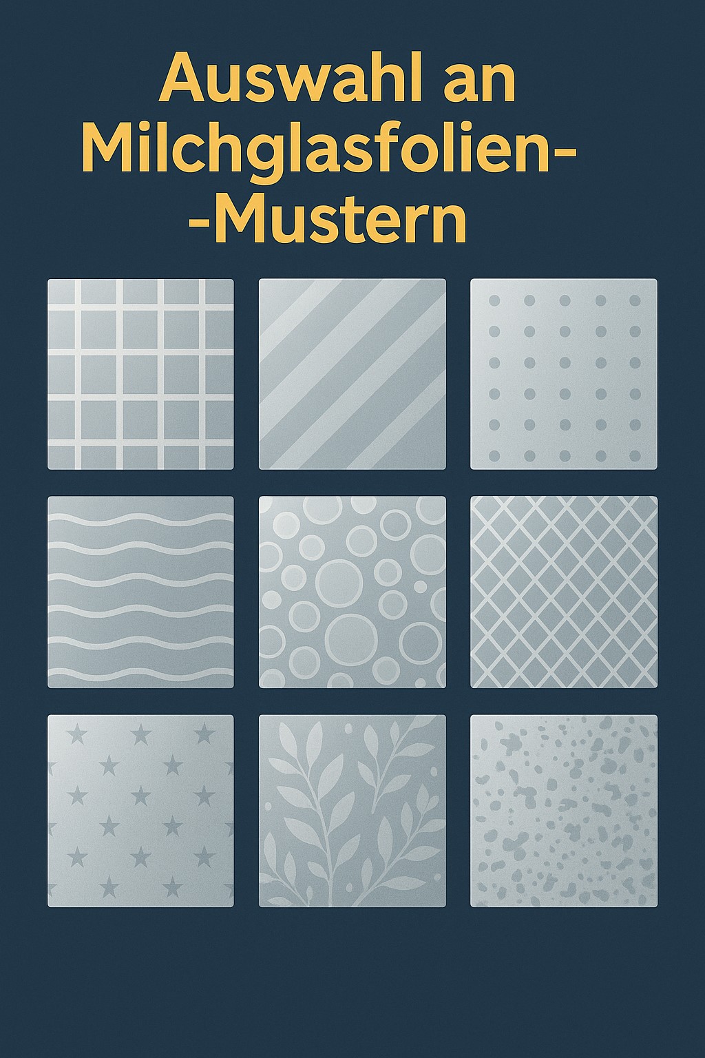 Auswahl an Milchglasfolien-Mustern