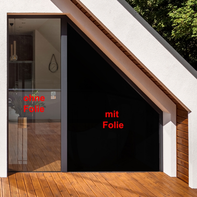 AMIO Verdunkelungsfolie für Fenster Super Dark Black 0,75x3m (5%)