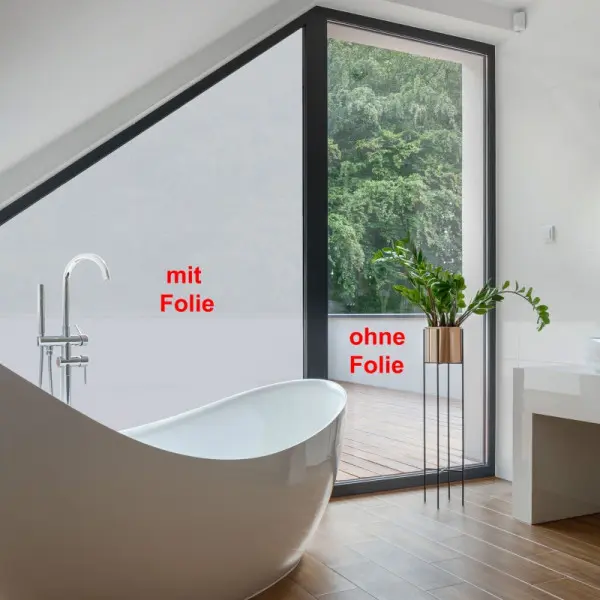 Milchglasfolie & Fensterfolie Opak Weiß innen